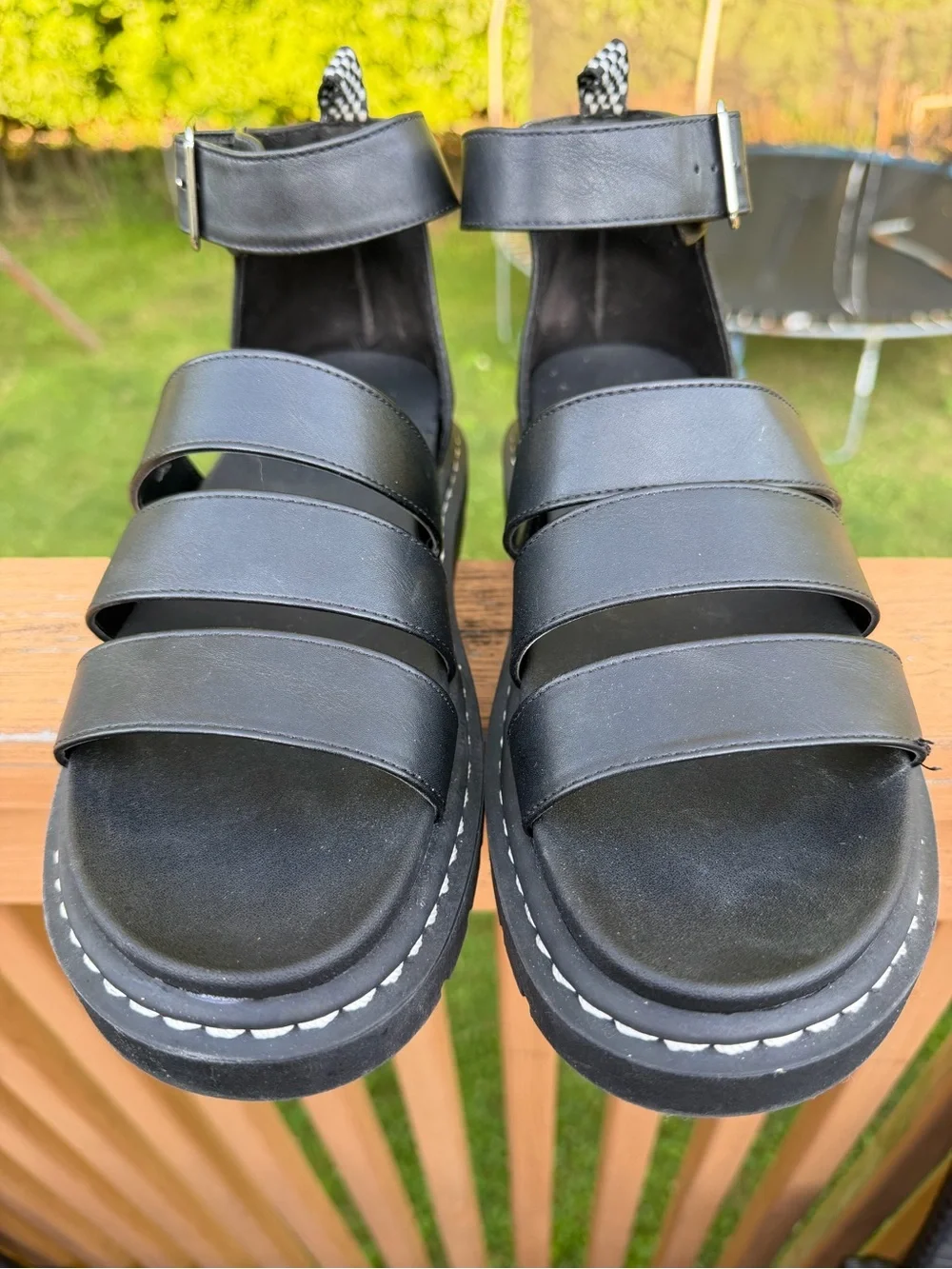 White Fable platform sandals